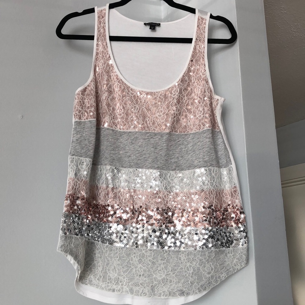 Express sequin top
